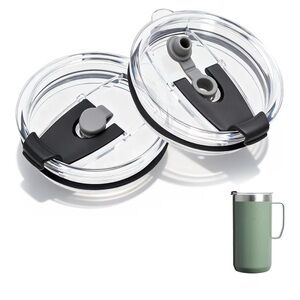 2 Pack Replacement Lids Compatible with Stanley 24oz 12oz Camp Mug, Spill Proo